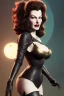 Placeholder: Ava Gardner as evil queen in black leather, busty, cleavage, curvy, angry, stern look. character design by cory loftis, fenghua zhong, ryohei hase, ismail inceoglu and ruan jia. unreal engine 5, artistic lighting, highly detailed, photorealistic, fantasy