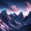 Placeholder: mountain range, night sky, landscape, high detailed, hyperrealisme, sharp focus