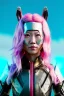 Placeholder: portrait, Asian cyborg woman, samurai warrior :: symmetry photography, cyberpunk style, pink hair, wires conveying, perfect eyes, samurai helmet, tiger mask, black samurai army, katana, japanese traditional ornaments, pink, white, black, glow eyes, cinematic, Ultra realistic, dark scene, soft color, highly detailed, unreal engine 5, RTX, ultra detail, 3d, finely drawn, high definition.