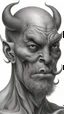Placeholder: 𝙋𝙧𝙤𝙢𝙥𝙩 highly detailed graphite illustration, A surreal devil figure with exaggerated anatomical features, heavily wrinkled skin, and an intense, contemplative expression. bald head, thick eyebrows, long beard merge into swirling abstract shapes. Large, expressive hands, one covering the mouth and the other gripping the forehead tensely. Mysterious, introspective, dreamlike, somewhat dark fantasy. #𝙙𝙧𝙚art #prompt
