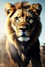 Placeholder: portrait,beautiful african lion robot, post-apocalyptic in a cyberpunk city, realistic, intriacte detail, sci-fi fantasy style, volumetric lighting, particales,highly detailed,cinamatic, deep