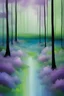 Placeholder: Blue, light purple, and green landscape abstract picture