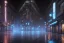 Placeholder: atmospheric, night, city, dark, rain, high level of detail, high definition, blue neon, blender 3d