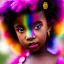 Placeholder: full body shot, masterpiece, best quality, child, dark skinned, sparkling eyes, fluorescent skin, colorful makeup, afro, highly detailed body, sun light, 4K, RAW, depth of field, high contrast, realistic details, 24mm