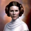 Placeholder: extremely detailed 8k hyperspace wallpaper,complete and photo realistic detailed head to waist stunning photo realistic portrait of carrie fisher as Princess Leia in star wars with photo realistic fine and simple hairstyle, brown eyes, professional majestic photo realistic painting by Ed Blinkey, Atey Ghailan, by Jeremy Mann, Greg Manchess, Antonio Moro, trending on ArtStation, Intricate, High Detail, Sharp focus, dramatic, by greg rutkowski, realism, beautiful and detailed lighting,