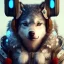 Placeholder: Cyberpunk Portrait of cyborg wolf child with brown hair and with cute face, north pole snowy vibe , perfect composition, hyperrealistic, super detailed, 8k, high quality, trending art, trending on artstation, sharp focus, studio photo, intricate details, highly detailed, by greg rutkowski