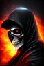 Placeholder: ultra high image quality, Grim Reaper Close-up of an set against AMOLED-worthy pure black backdrop, fantasy art style infused with filter, tailored for vertical wallpaper, exclusive design with no duplicates, radiating beauty suitable for a PC screen image, vivid colors, ultra fine, digital painting.