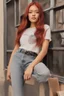 Placeholder: Olivia rodrigo with red hair