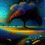 Placeholder: a painting of a tree and a field of flowers, a surrealist painting by Igor Zenin, deviantart, naturalism, apocalypse art, contrasting, global illumination