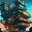 Placeholder: cyberpunk retro futuristic construction crain for comics