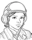 Placeholder: simple outlines art, line art, clean and clear outlines, cartoon style, coloring book style , no color, no shadow, no grayscale white background, Bessie Coleman