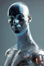 Placeholder: AI 3D glass male figure with mask on realisticv2 surrealism 4k resolution octane render volumetric lighting