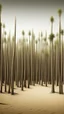 Placeholder: realistic photo of a tall bamboo trees in a landscape covered in sands