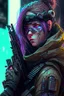 Placeholder: Female cyberpunk sniper