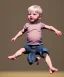 Placeholder: picasso toddler, full body, jump, dramatic lighting, hyper realistic