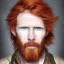 Placeholder: Portrait of Courtney Gains as a ruggedly handsome but joyful roguish pirate, charismatic, attractive male, masculine, perfect, precisely detailed, lightly freckled face, meticulously detailed multi-hued ginger carrot colored cherry fire red hair; Malachai of the corn; fantasy, intricate, elegant, highly detailed, digital painting, artstation, concept art, matte, sharp focus, illustration, art by artgerm and greg rutkowski and alphonse mucha