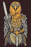 Placeholder: Eagle wearing crown and holding sword with Amberian Security Consulting under neat