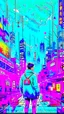 Placeholder: illustrations with a professional art style that show people learn artificial intelligence, use colorful and midnight city theme as a background, make it outstanding