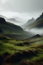 Placeholder: Hills of the Scotland highlands, misty fog, Canon RF 16mm f:2.8 STM Lens, award winning photography, by National Geographic and Unsplash