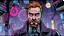 Placeholder: Futuristic, cyberpunk, Friedrich Nietzsche,Comic style