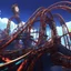 Placeholder: Extreme Roller Coaster Theme Park, grand, HD, colorful, bioshock Infinite aesthetic