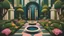 Placeholder: beautiful garden with flowers and trees, cubist painting, Neo-Cubism, layered overlapping geometry, art deco painting, Dribbble, geometric fauvism, layered geometric vector art, maximalism; V-Ray, Unreal Engine 5, angular oil painting, DeviantArt