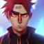 Placeholder: portrait of naruto, fire eyes, ultimate power, beast mode,cyberpunk effect,