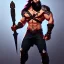 Placeholder: Ganesha battle axe, beard, sleeve tattoo, strong man, small minutiae, tiny features