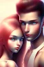 Placeholder: girl and boy, cute, beautiful, close up