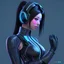 Placeholder: Girl cyber 3D