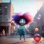 Placeholder: Ultra realistic circus scene. Sweet big hair monster flying. Child’s playing, smile, happy, color bubbles, smooth color, waist up view, Wes Anderson style, a lot of people background, highly detailed, concept art, unreal engine 5, god rays, ray tracing, RTX, lumen lighting, ultra detail, volumetric lighting, 3d, finely drawn, high definition, high resolution.