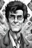 Placeholder: Dean Kamen in a manga in the style of Junji Ito