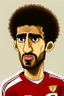 Placeholder: Abdullah Al-Saeed Egyptian football player ,cartoon 2d