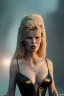 Placeholder: Kim Basinger in black leather gown, evil, femme fatale, busty, cleavage, curvy, angry, happy, stern look. character design by cory loftis, fenghua zhong, ryohei hase, ismail inceoglu and ruan jia. unreal engine 5, artistic lighting, highly detailed, photorealistic, fantasy