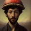 Placeholder: Portrait of a young man, with a magic mushroom on his head, psychedelic style, in Alexandre cabanel style, 8k, HD, cinematography, photorealistic, Cinematic, Color Grading, Ultra-Wide Angle, Depth of Field, hyper-detailed, beautifully color-coded, insane details, intricate details, beautifully color graded, Cinematic, Color Grading, Editorial Photography, Depth of Field, DOF, Tilt Blur, White Balance, 32k, Super-Resolution, Megapixel, ProPhoto RGB, VR, Halfrear Lighting, Backlight, Nat