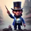 Placeholder: pixar style, volumetric town square environment and background, realistic painting of a cute midget abraham lincoln with stovepipe hat, looking excited, volumetric lighting, dramatic lighting, detailed digital painting, anime, ornate, colour-washed colors, elegant, small minutiae, tiny features, particulars, centered, smooth, sharp focus, renderman gofur render, 8k, uhd, detailed eyes