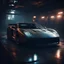 Placeholder: Shi Fi ford gt convertible atmospheric lighting effects, intricate industrial details, moody atmosphere, eerie grimdark ambiance, complex motherboard accents, speculative fiction art. Bokeh