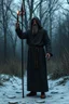 Placeholder: russian monk for a horror , silent hill style, 3d model, t-pose, full length