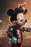 Placeholder: zombie mickey mouse hybrid, photorealism, movie screen capture, horror, sci-fi, retrofuturism,