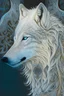 Placeholder: spirit animal, white wolf, deep color, intricate detail, 660452906