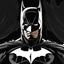 Placeholder: Batman, аrte lineal, fondo negro