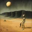 Placeholder: out of proportion, surreal landscape of an embalming biomorphic puppet osmosis, by Yves Tanguy and Aleander Jansson, oil painting, disaffected perspective disorder,, minimalism, by H.R. Giger