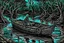 Placeholder: on the dark river in a boat the crepy boatman is the death goes for the souls of the dead people, surreal style, dark colors, strange landscape, detailed, sinister, depressive, surreal style crepy stunning