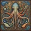 Placeholder: pronounced mosaic textures, Enhanced surrealism, weirdcore aquatic squid contrivance, unregulated absurdity, by Desmond Morris and Max Ernst, mind-bending neo-surrealist image, surreal mosaic art,