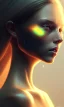 Placeholder: girl, cute, beautiful, head and shoulders portrait by Greg Rutkowski, yellow