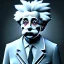 Placeholder: Einstein, 3d, high detail, symbols, 4k, ray traing, render, future punk