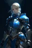 Placeholder: Goblin slayer, female knight, of the rolling plains, full body, dark azure, wlop genre paintings, serene face, realistic depiction of light, blue light --seed 5 --ar 9:16