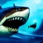 Placeholder: ultra detailed fullbody portrait of megalodon underwater, extremely detailed digital painting, intrincate, extremely detailed face,crystal clear Big eyes, in the style of Kaare Andrews, mystical colors , perfectly centered image, perfect composition, rim light, beautiful lighting, 8k, stunning scene, raytracing