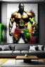 Placeholder: man wall art bodybuilder body