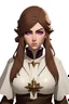 Placeholder: Slavic Female Cleric Purple Eyes Brown Hair